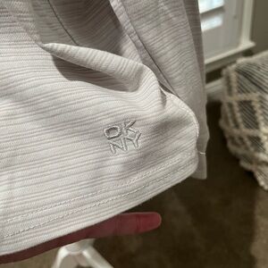 DKNY Light Gray Textured Top